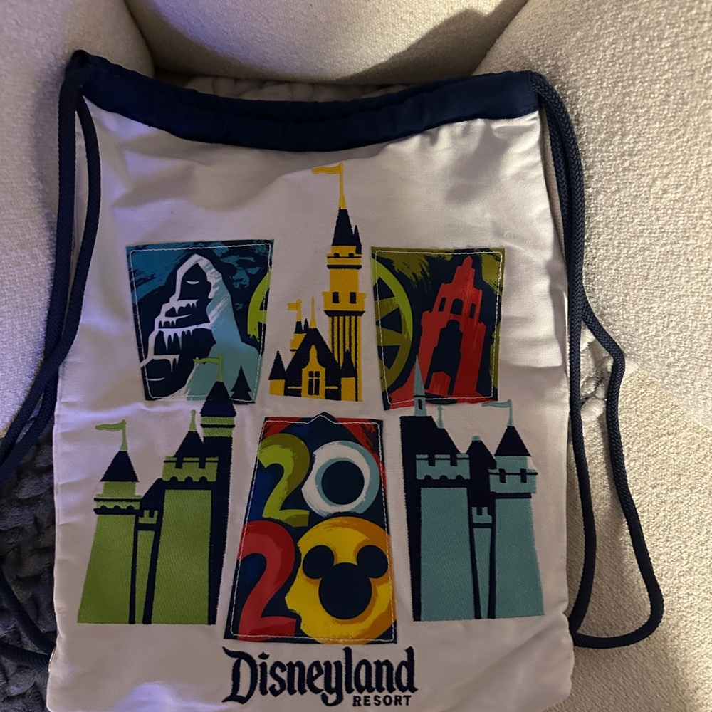Disneyland Resort 2020- Blue Drawstring Bag
